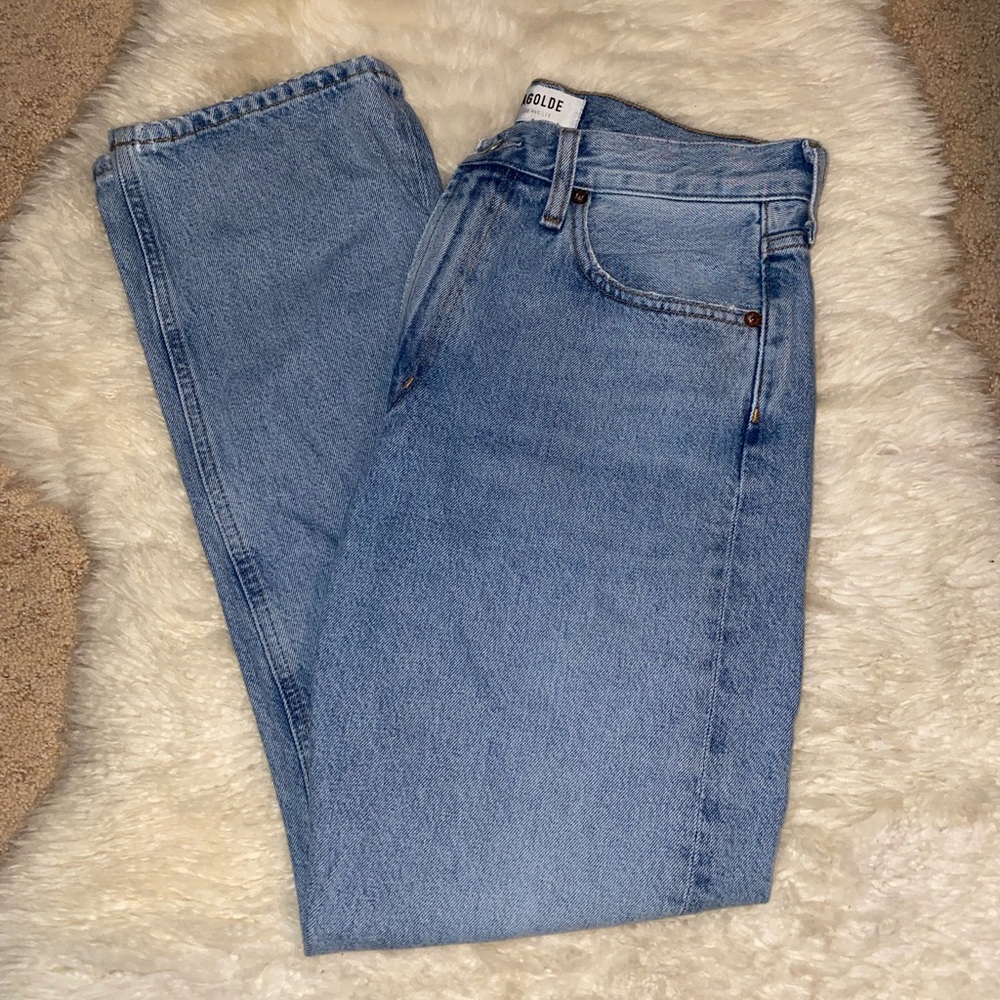 Agolde high rise straight leg jean